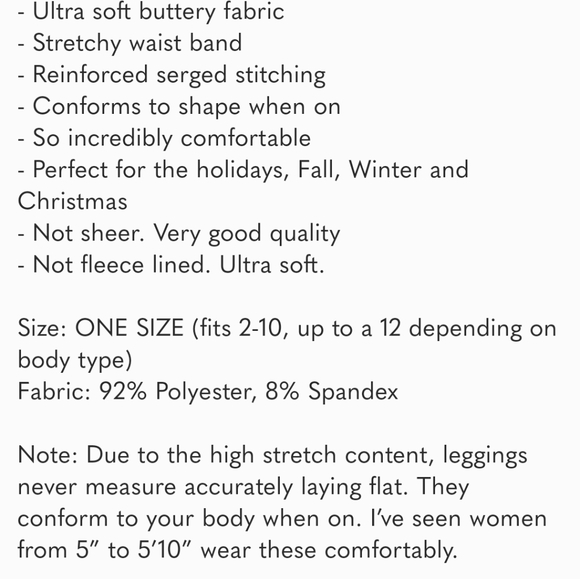 Buttery Soft Holiday Red Leggings by Leggings Depot - Picture 3 of 3